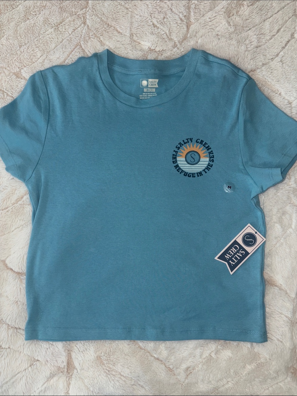 Salty Crew Teal Short Sleeve Graphic Tee for Kids